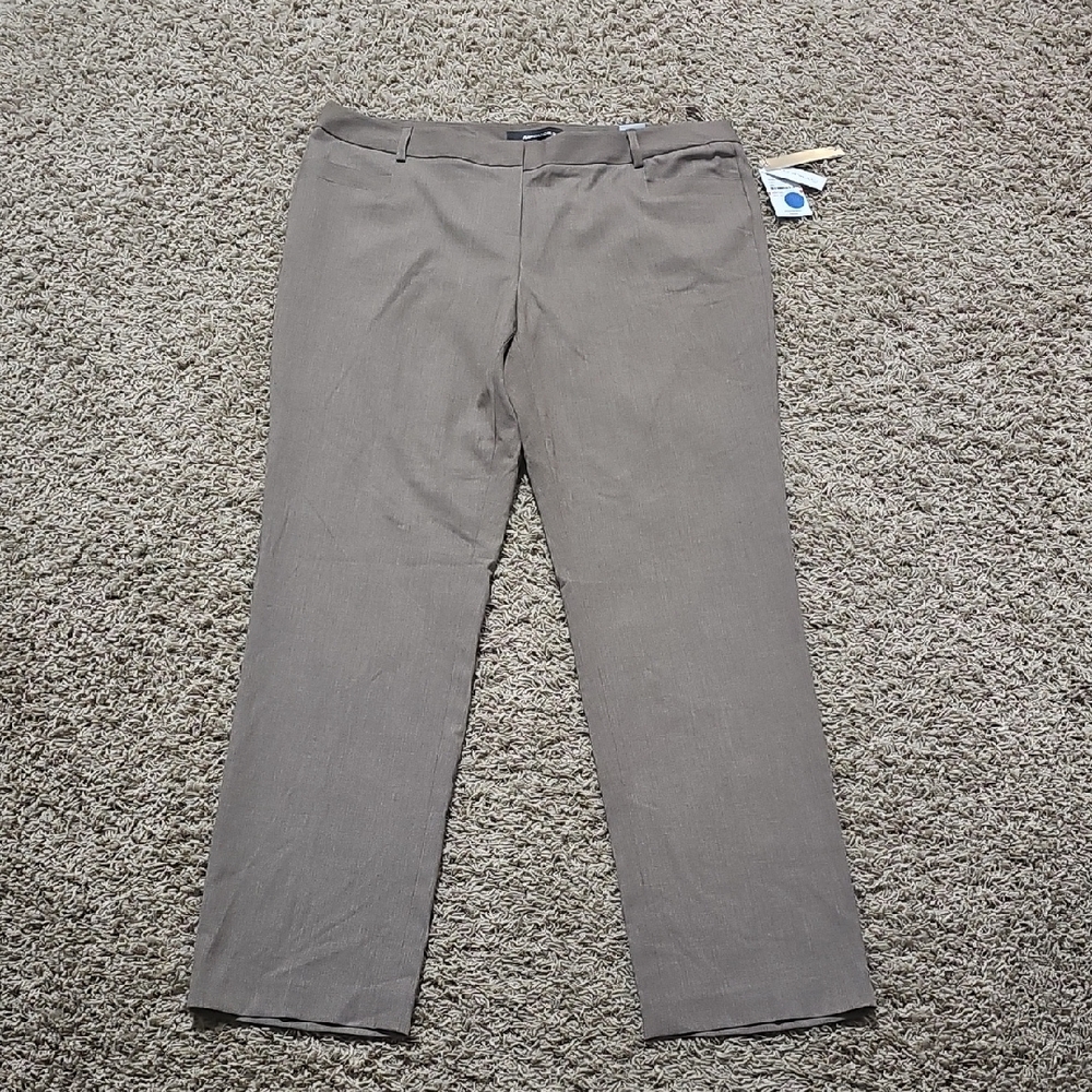 NWT Amanda + Chelsea Dress Pants Contemporary Fit Narrow Leg Low Rise 16 Slacks